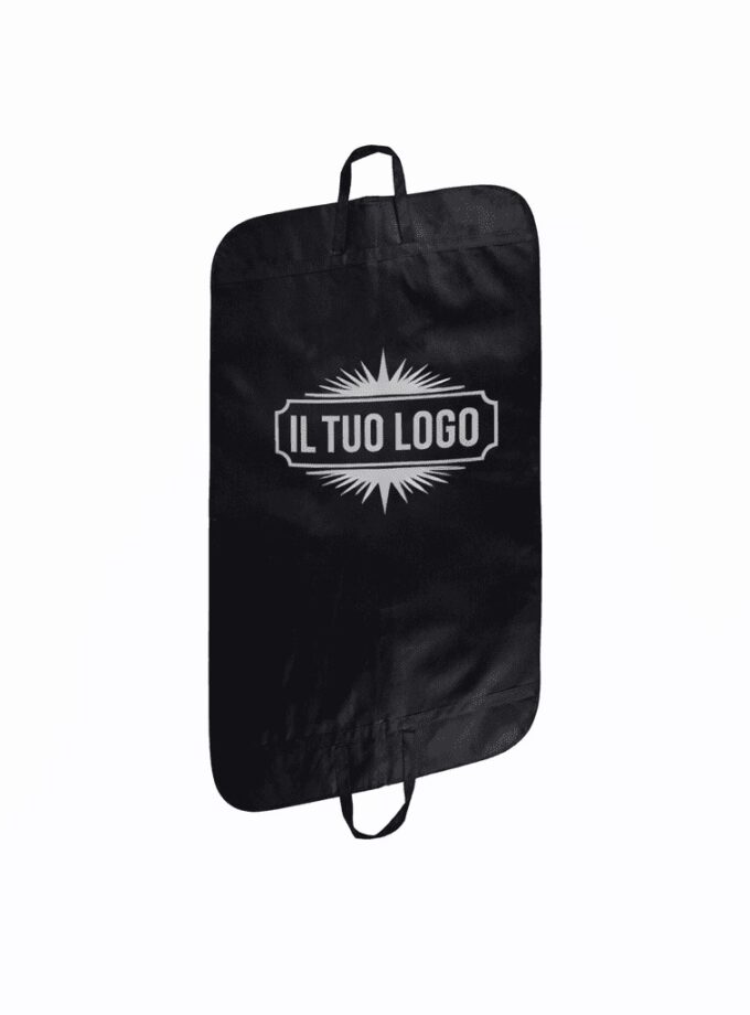 Buste porta abiti in TNT NERO PERSONALIZZATE