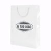 Shopper bianche lucide plastificate personalizzate