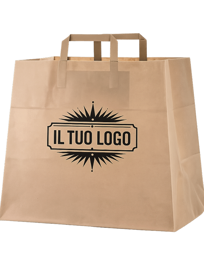 Shoppers avana per Take Away maniglia piattina personalizzate