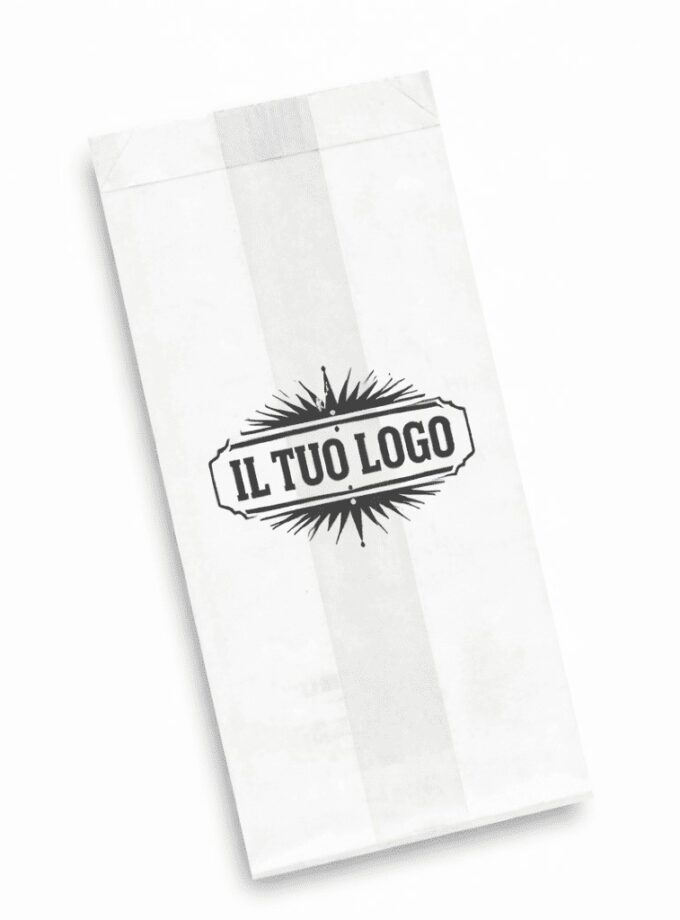 Sacchetti in carta per alimenti bianchi PERSONALIZZATI