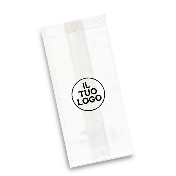 Logbuch-Verlag 100 Sacchetti Di Carta Pergamina Bianchi Con Linguetta - 18,5 X 23,5 Cm, Leggermente Trasparenti