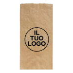 Sacchetti in carta per alimenti avana PERSONALIZZATI con stampa Logo a 1 Colore