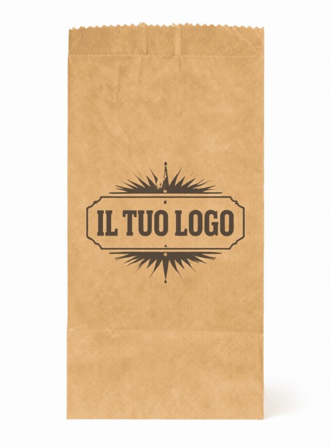Sacchetti in carta per alimenti avana PERSONALIZZATI