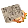 Sacchetto tasca antigrasso avana in carta fantasia giornale