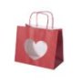 Shopper rosse con finestra a cuore