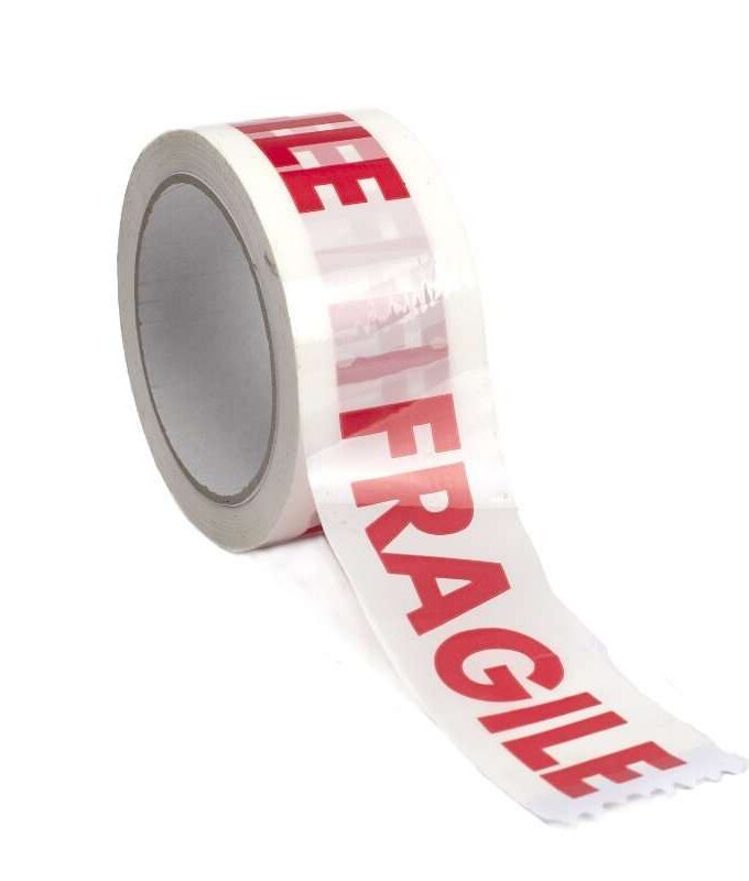 Nastro adesivo scritta Fragile in PVC