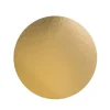 Disco sottotorta in cartone dorato con bordo liscio