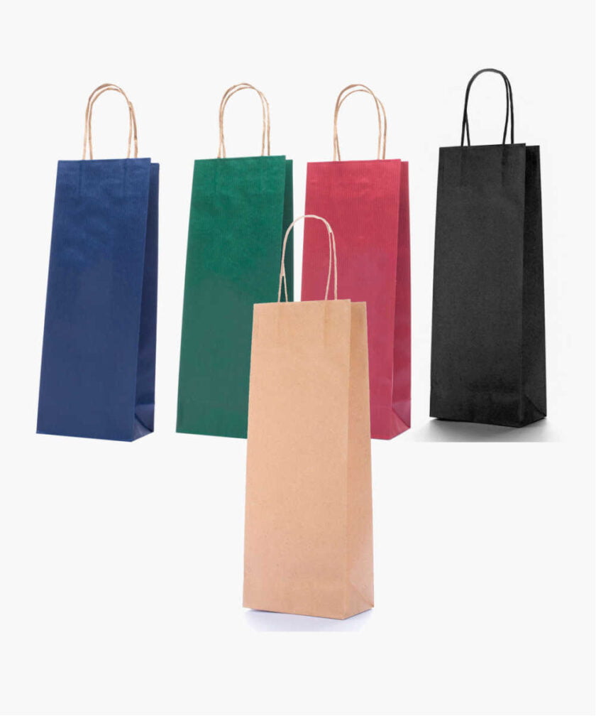 Shopper portabottiglie colorate linea basic