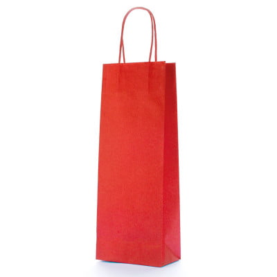 Shopper Portabottiglie colorate linea basic rossa