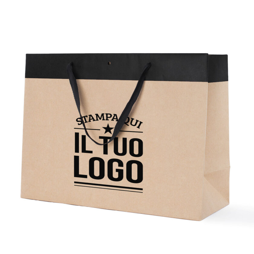 Shopper avana chic in carta kraft personalizzate