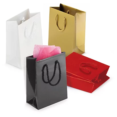 Mini shopper colorate in carta lusso