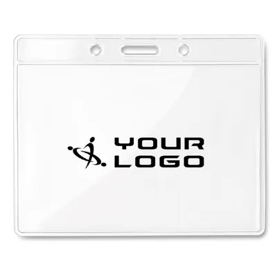 Porta badge orizzontale trasparente personalizzato