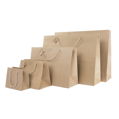 50 Sacchetti Regalo In Carta Kraft Nera Con Manici, 13x8x21 Cm, Porta Peso 2.3 Kg, Per Bomboniere E Shopping, Ecologici