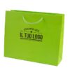 Shopper verde lime Lusso personalizzate con stampa Logo a 1 colore