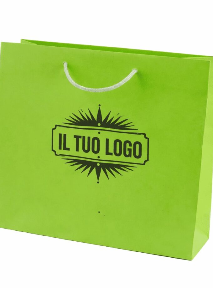 Shopper verde lime Lusso PERSONALIZZATE