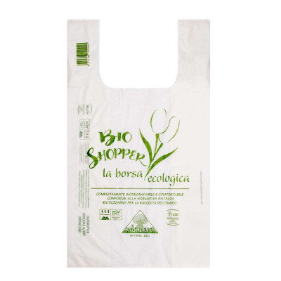 Shopper Bio Compostabili Bianca