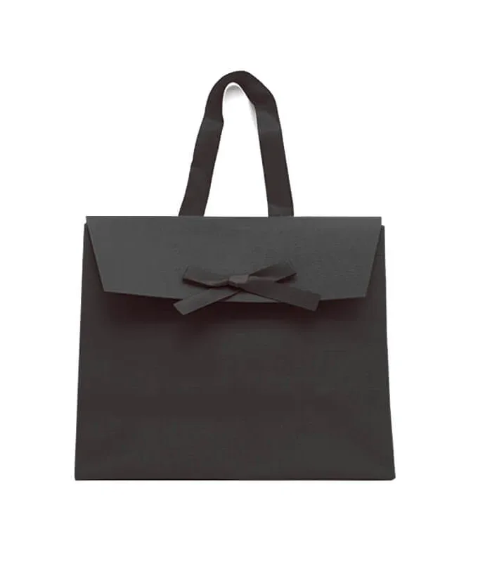 Shopper Eleganti In Carta Con Fiocchetto Nera