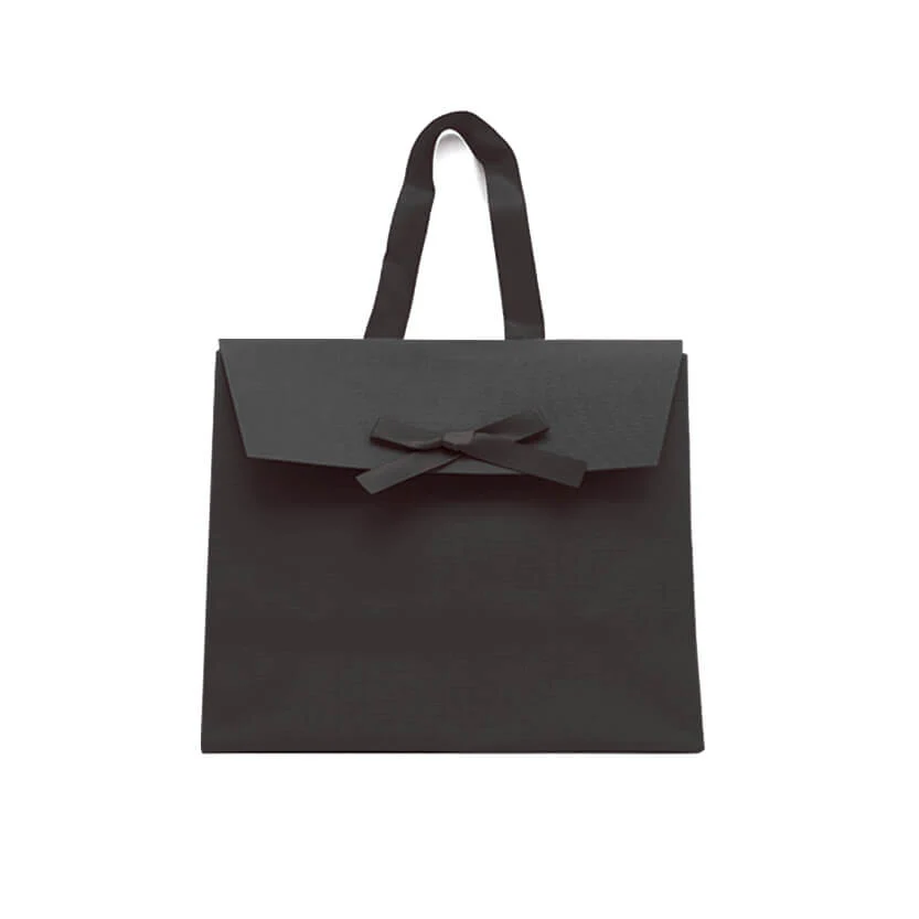 Shopper Eleganti In Carta Con Fiocchetto Nera