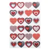 Etichette adesive a cuore patchwork