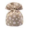 Sacchetti per panettone in tela naturale Cristalli di neve