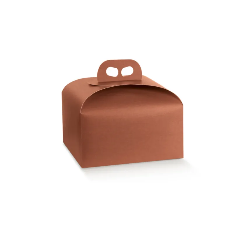 Scatola per panettone basso terracotta