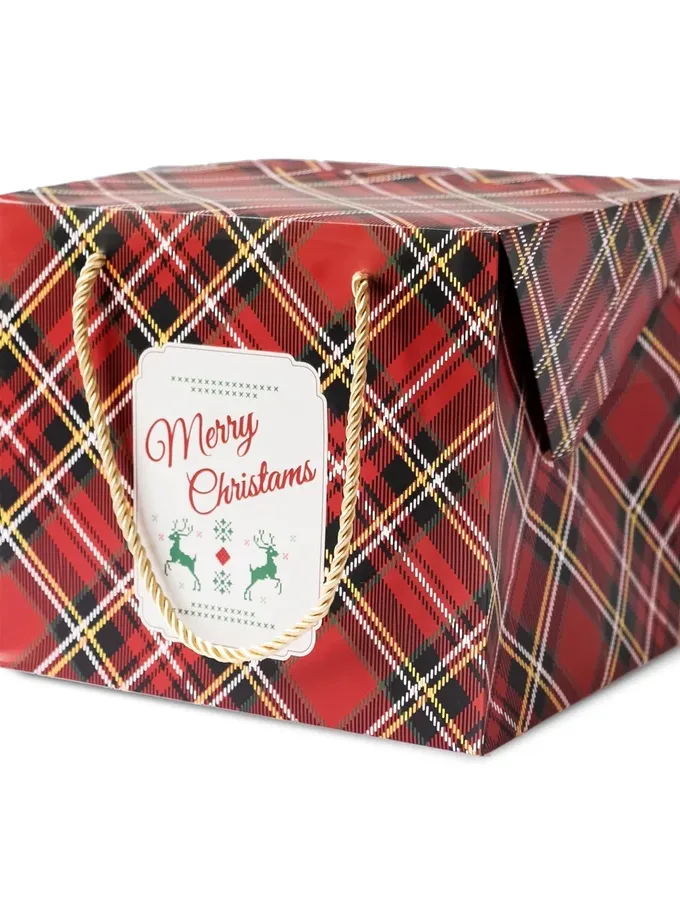 Scatole Bag Box natalizie fantasia Tartan