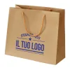 Shopper avana in carta riciclata personalizzate con stampa Logo a 1 colore