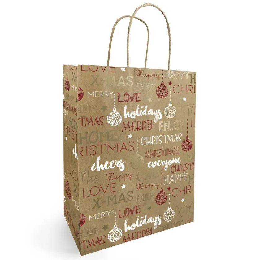 Shopper carta kraft avana Christmas Message