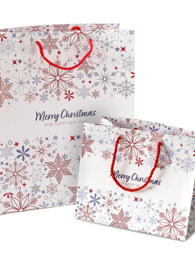 Shopper carta natalizie Cristalli e Merry Christmas