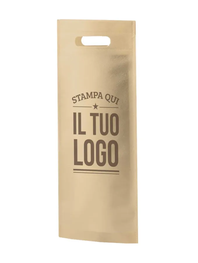 Shopper porta bottiglie in TNT NATURALE PERSONALIZZATE