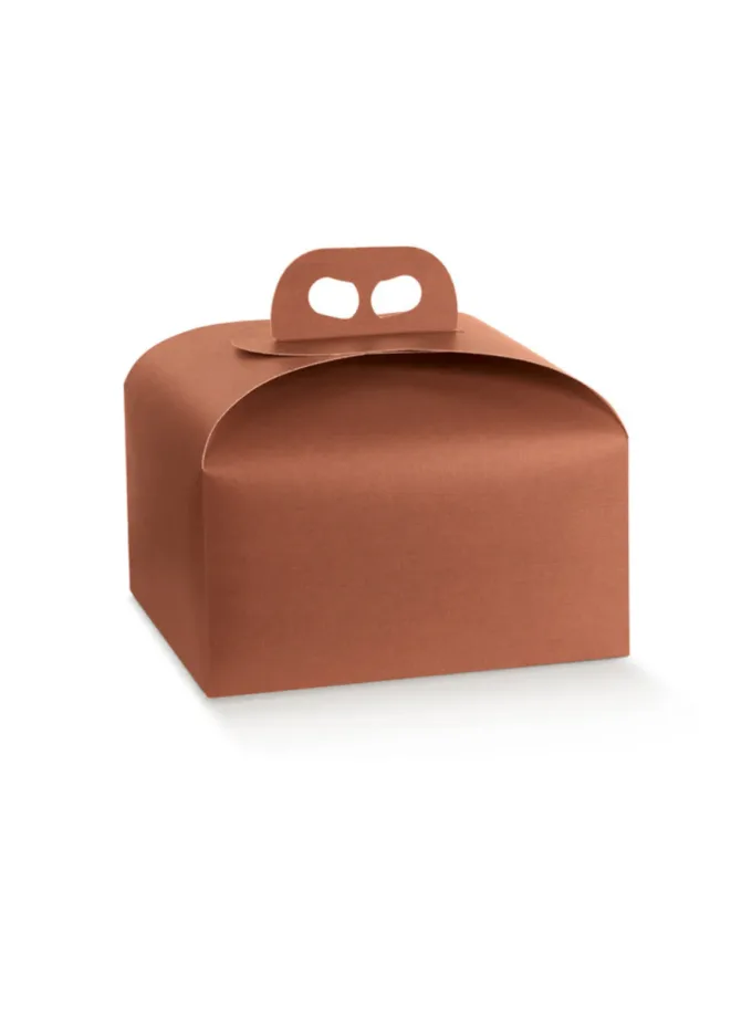 Scatola per panettone basso terracotta