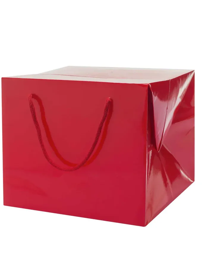 Scatole Bag Box in carta rossa lucida