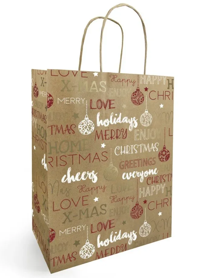 Shopper carta kraft avana Christmas Message