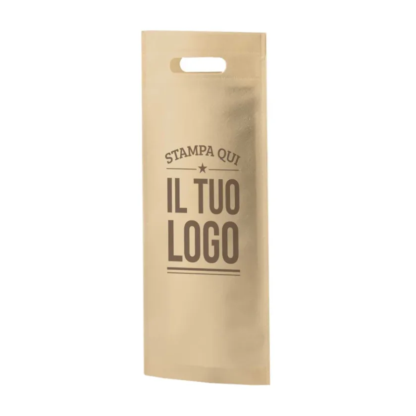 Shopper porta bottiglie in TNT NATURALE PERSONALIZZATE