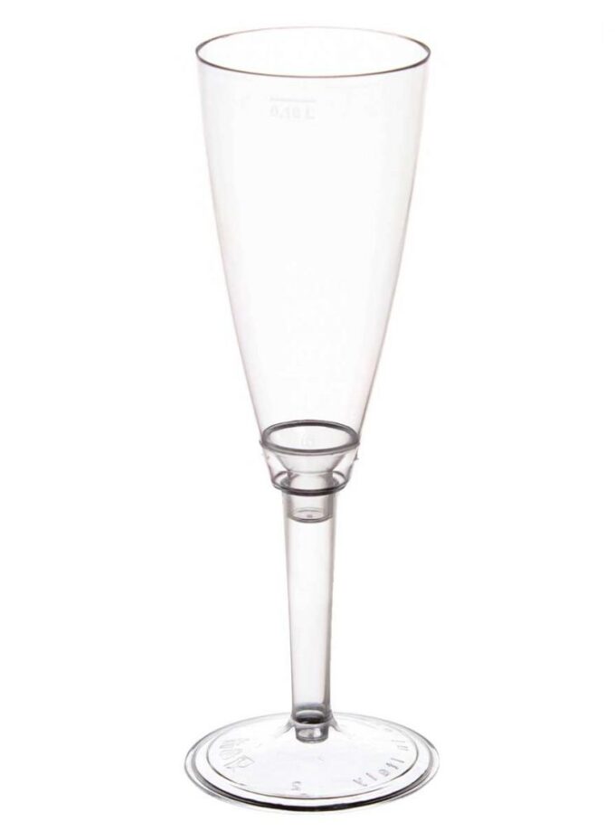 Calici Flute Crystal 130 cc con Base Trasparente