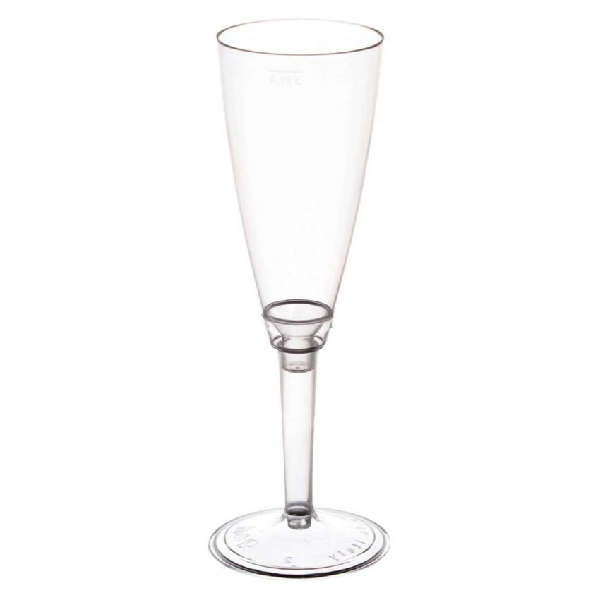 Calici Flute Crystal 130 cc con Base Trasparente