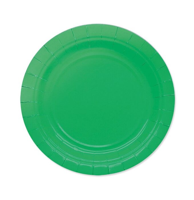 Piattini in carta color verde Ø 18 cm