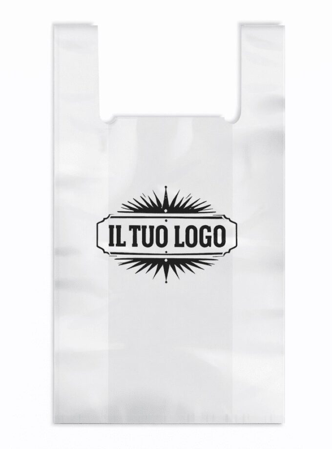 Shopper in plastica manico a canottiera