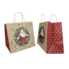 Shopper kraft natalizie Babbo Natale