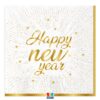 Tovaglioli Carta Happy New Year gold 33x33