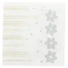 Tovaglioli Tissue bianchi fantasia Fiocchi di neve 33x33