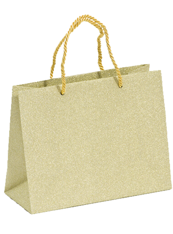 Shopper in carta glitterata Oro