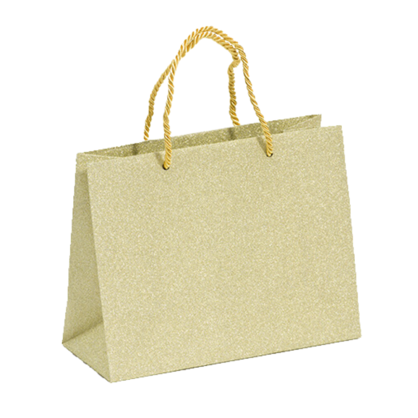 Shopper in carta glitterata Oro