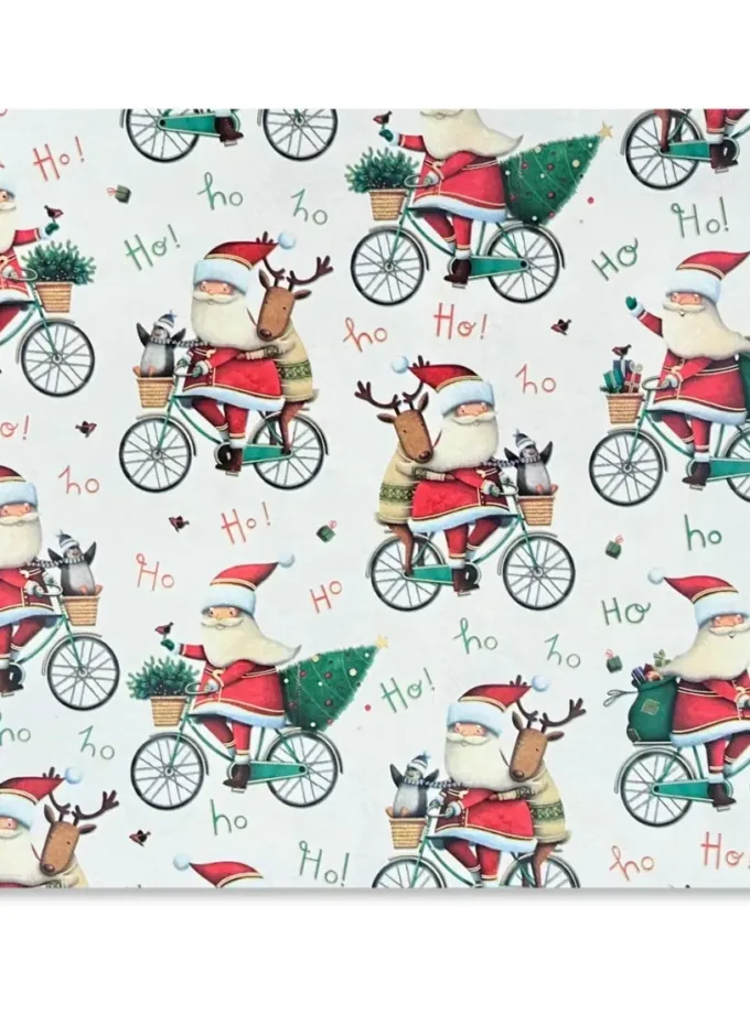 Carta regalo in fogli Bicycle Santa