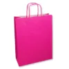 Shopper carta kraft fucsia con maniglia ritorta