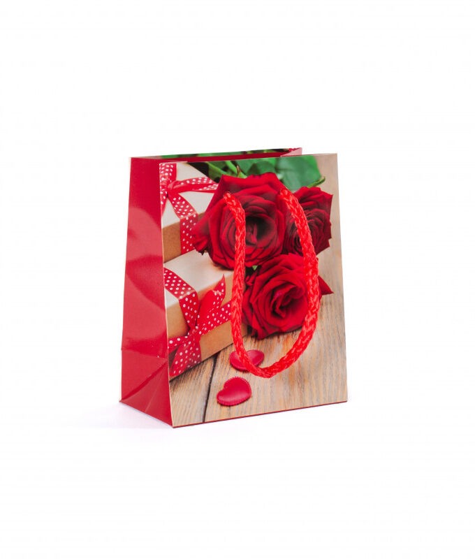 Shopper carta elegante fantasia Rose Rosse