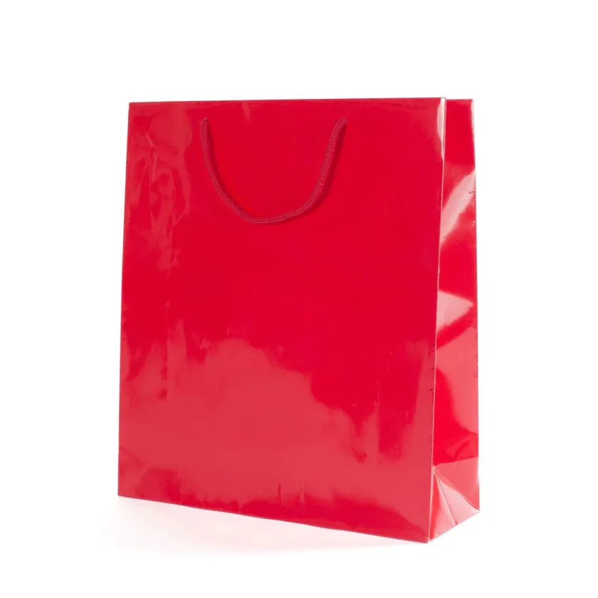 Shopper Carta Lusso Lucida Rossa