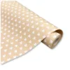 Carta Regalo in rotolo kraft avana fantasia Cuori Bianchi