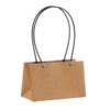 Shopper in Carta impermeabile a Trapezio con manico Nero