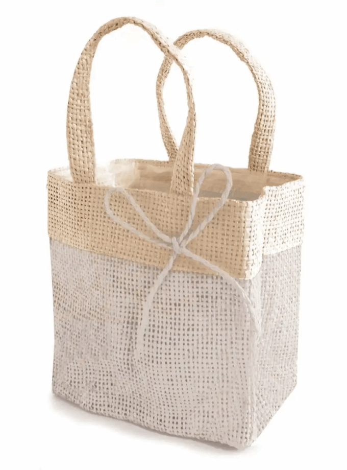 Shopper in Juta Colorata Beige modello Fiji